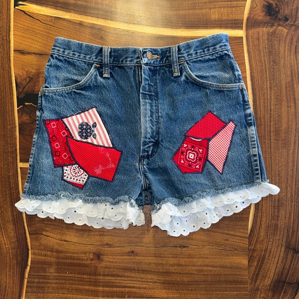 Vintage Repurposed Rustler Denim Shorts Made in USA